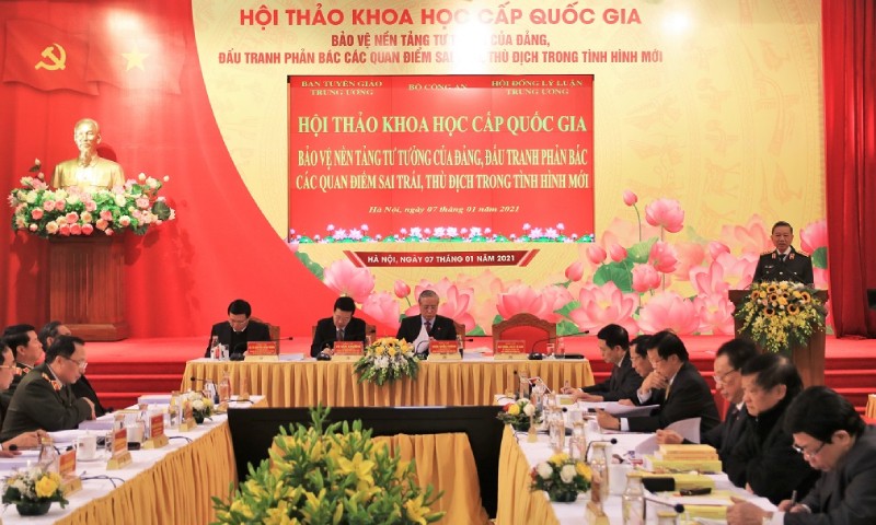 Hội thảo khoa học cấp quốc gia- “Bảo vệ nền tảng tư tưởng của Đảng, đấu tranh phản bác các quan điểm sai trái, thù địch trong tình hình mới” diễn ra hồi tháng 1/2021.