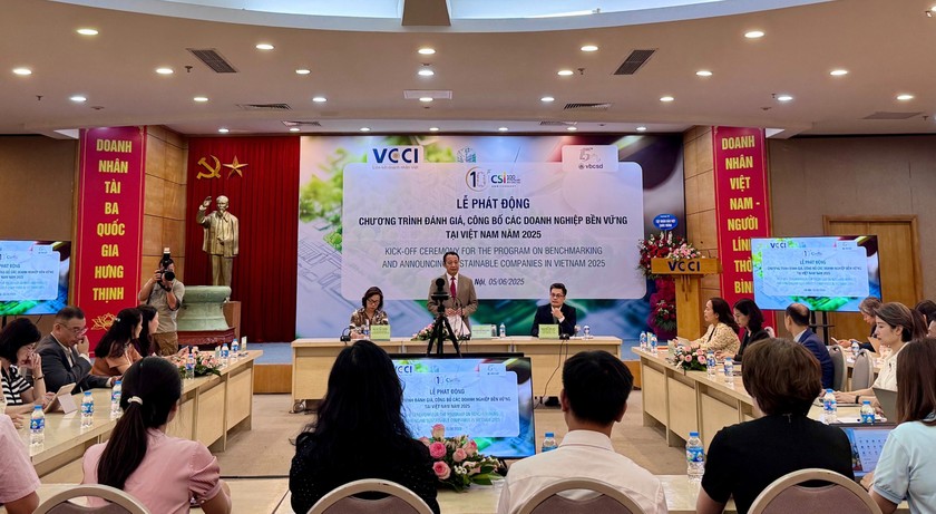 Lễ phát động Chương trình Đánh giá, Công bố Doanh nghiệp bền vững tại Việt Nam năm 2025. (Ảnh: PV)