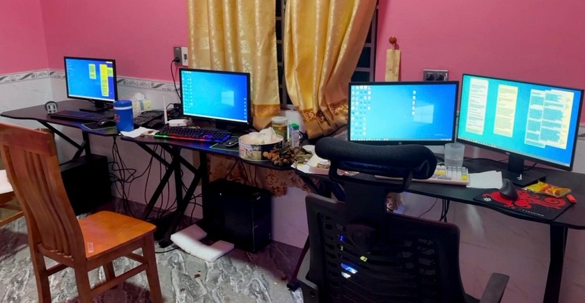 Máy móc các đối tượng sử dụng để thực hiện các hành vi lừa đảo