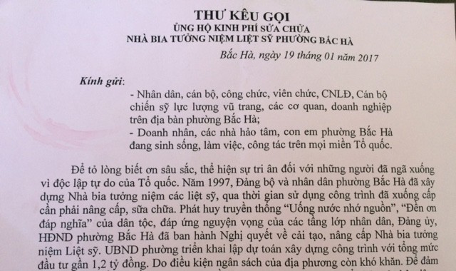 Kêu gọi xã hội hóa tại Hà Tĩnh: Tự nguyện nhưng... “tối thiểu” phải 500 ngàn đồng!