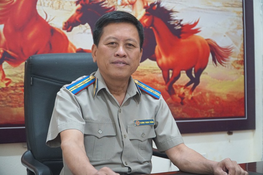 Ông Hoàng Trọng Thắng – Chi cục trưởng Chi cục Thi hành án dân sự huyện Hương Sơn, tỉnh Hà Tĩnh ( Ảnh: Tuyết Lan)