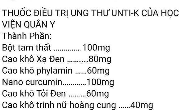 Thực phẩm chức năng nhưng quảng bá là thuốc điều trị ung thư