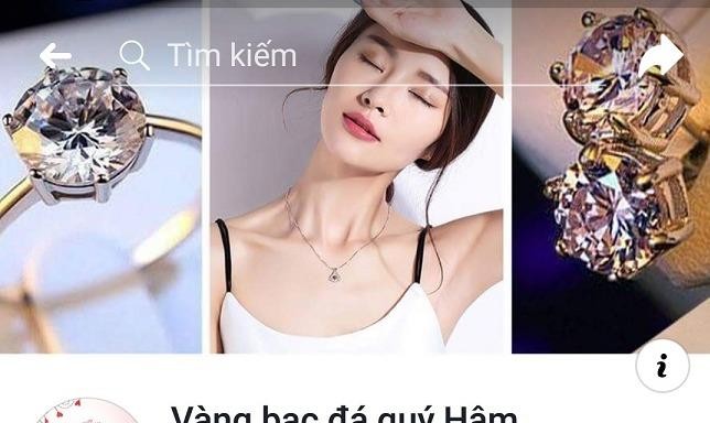 Trang Facebook bán vàng giả.