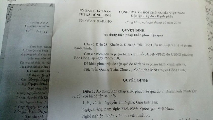 Gia đình bà Nghĩa đã khuyến kiện quyết định này cho rằng quá vô lý