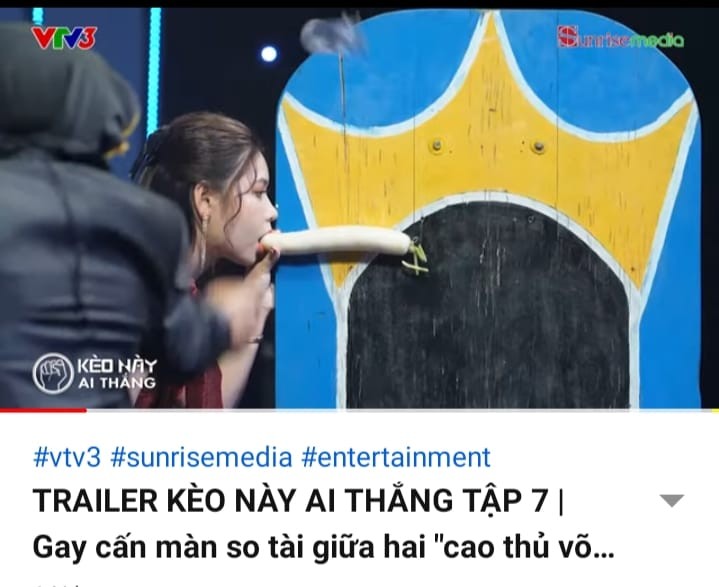 Hình ảnh dung tục của games show được xuất hiện trên VTV3