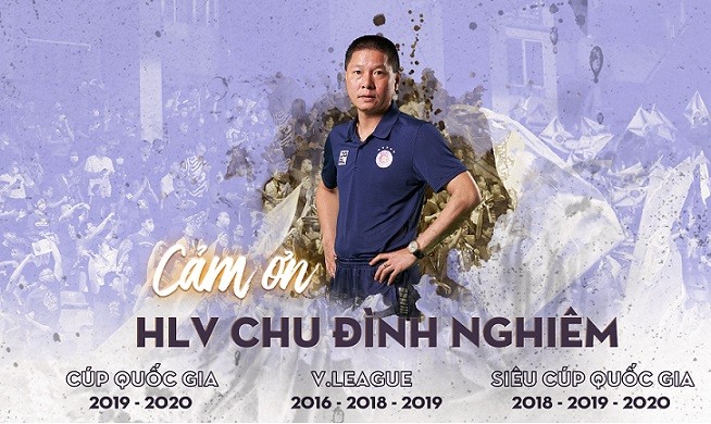 CLB Hà Nội thông báo chia tay ông Chu Đình Nghiêm