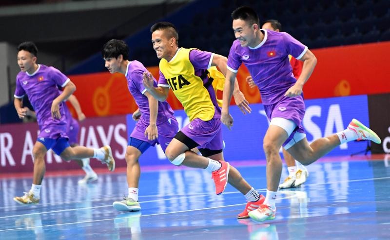 ĐT futsal Việt Nam hướng tới kết quả khả quan trước ĐT futsal Nga tại vòng 1/8 