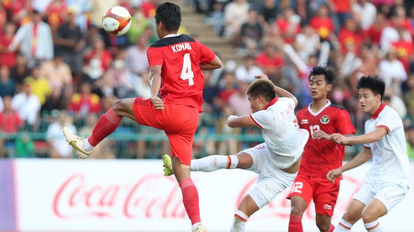 U22 chơi đầy nỗ lực nhưng không thể vào chung kết SEA Games 32 (ảnh VFF)