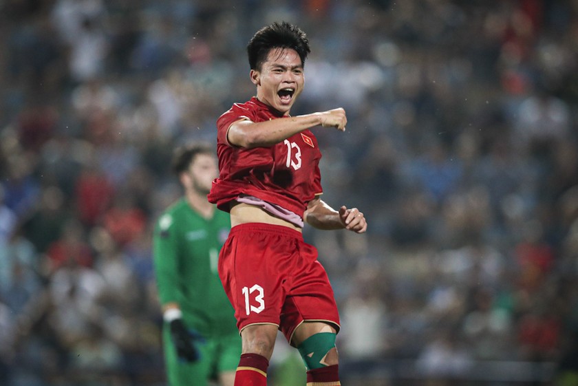 U23 đã bay cao trong trận mở màn vòng loại U23 Châu Á, Ảnh: VFF