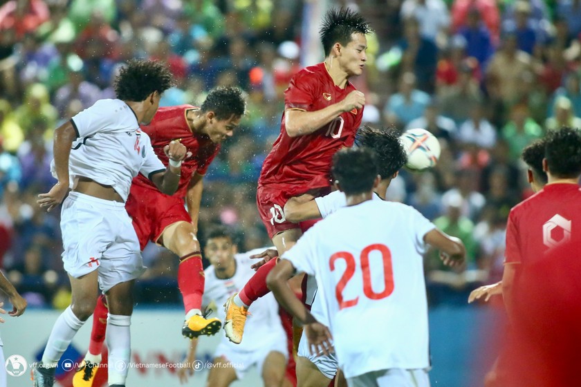 U23 Việt Nam có trận đấu khó khăn trước Yemen và giành chiến thắng 1-0, ảnh VFF