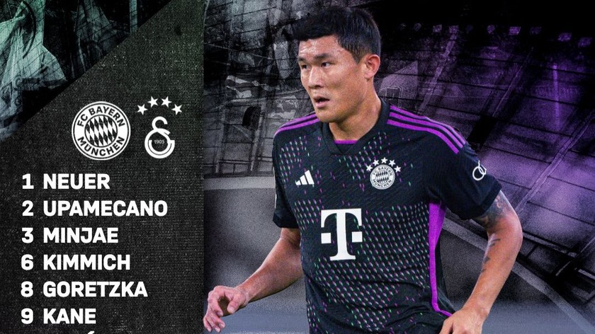 Kim Min Jae trong màu áo Bayern, ảnh CLB Bayern