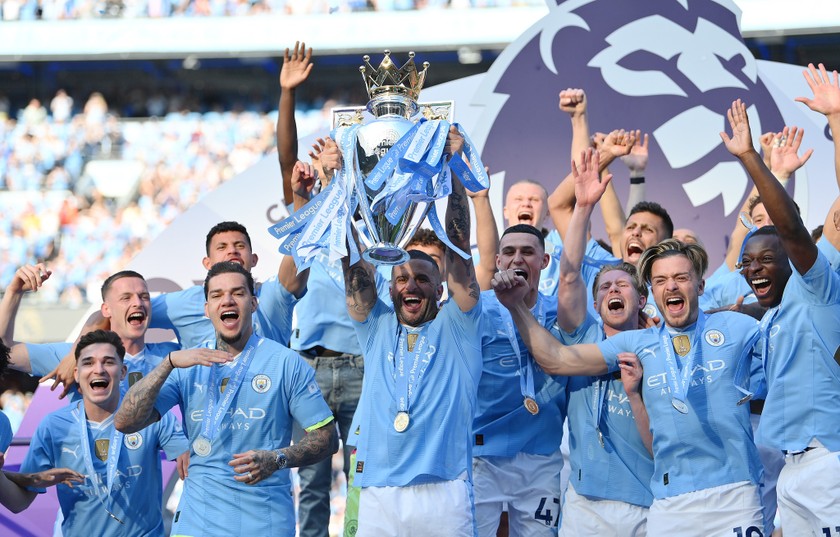 Man City lên ngôi vô địch Ngoại hạng Anh 2023/24. Ảnh Primier League