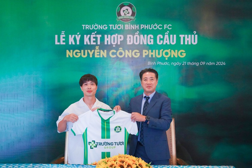 Công Phượng là một trong những tân binh đáng chú ý nhất của Trường Tươi Bình Phước mùa giải 2024/2025. (Ảnh Trường Tươi Bình Phước)