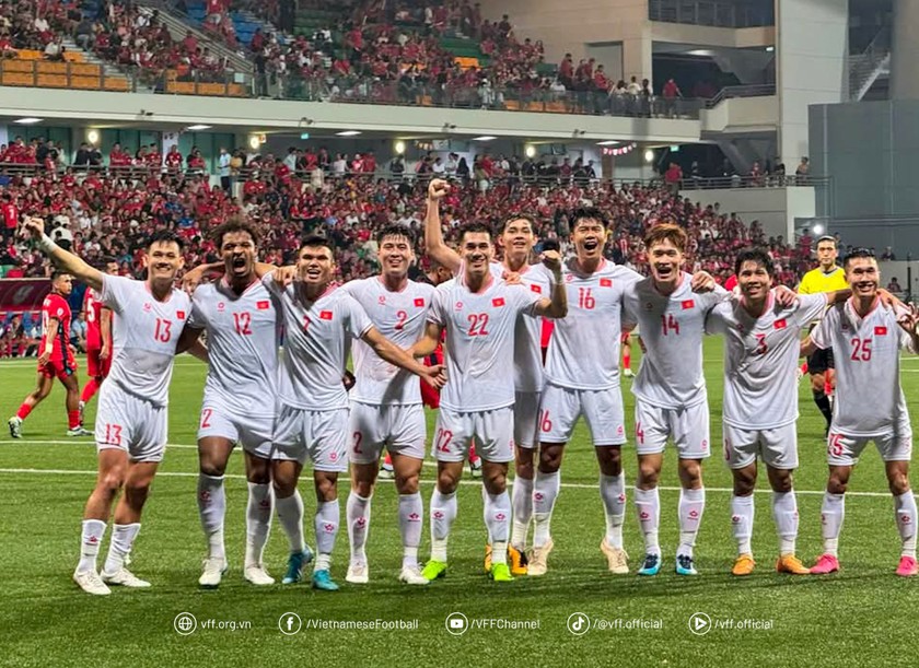 Đội tuyển Việt Nam đang có cơ hội lớn vào chơi trận chung kết AFF Cup (Ảnh VFF)