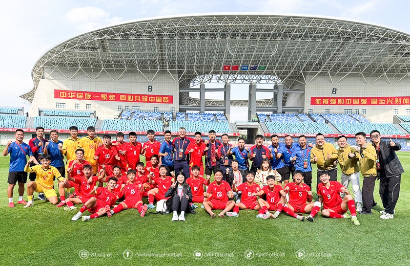 U16 Việt Nam kết thúc hành trình tại giải U16 quốc tế CFA Team China 2025. (Ảnh VFF)
