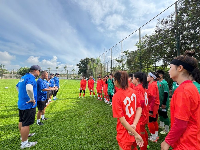 U19 nữ Việt Nam đã có sự chuẩn bị tốt cho giải Đông Nam Á (Ảnh: VFF)