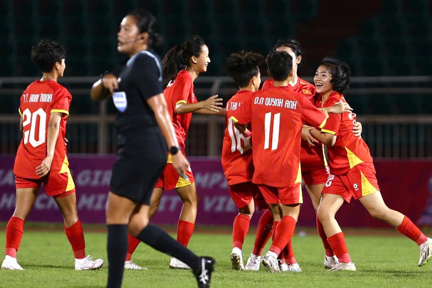 U19 nữ Việt Nam có chiến thắng thứ 2 liên tiếp tại giải U19 Đông Nam Á (Ảnh: VFF)