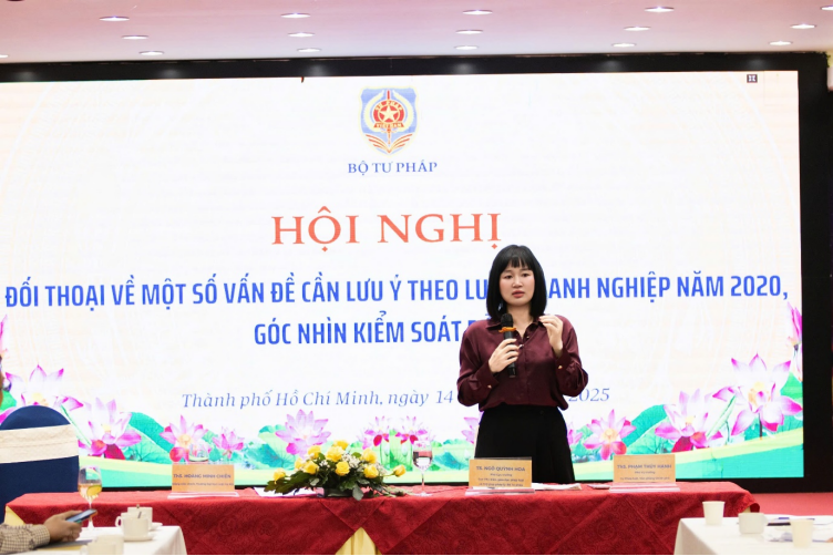 Bà Ngô Quỳnh Hoa - Phó Cục trưởng Cục PBGDPL&amp;TGPL (Bộ Tư pháp)