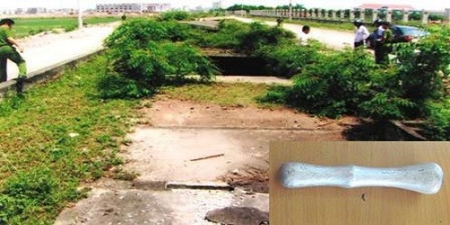 Nơi phát hiện thi thể nạn nhân.