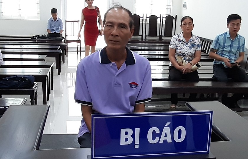 Bị cáo tại tòa.