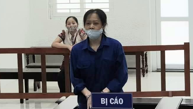 Bị cáo tại tòa.