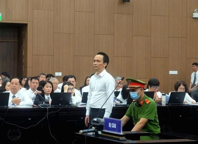Ông Trịnh Văn Quyết tại phiên tòa sơ thẩm.
