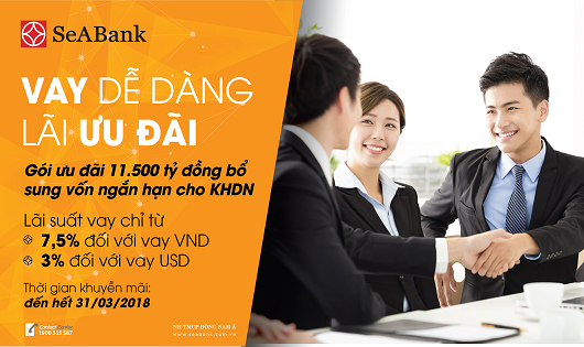 SeABank dành 1.500 tỷ đồng vốn vay ưu đãi cho doanh nghiệp