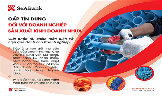 SeABank cung cấp sản phẩm tín dụng dành riêng cho DN SXKD Nhựa