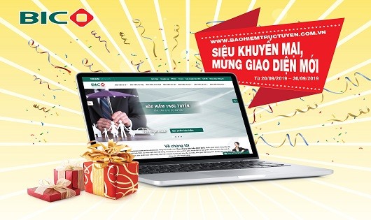 Bảo hiểm BIC khuyến mại mừng website bảo hiểm trực tuyến ra mắt giao diện mới