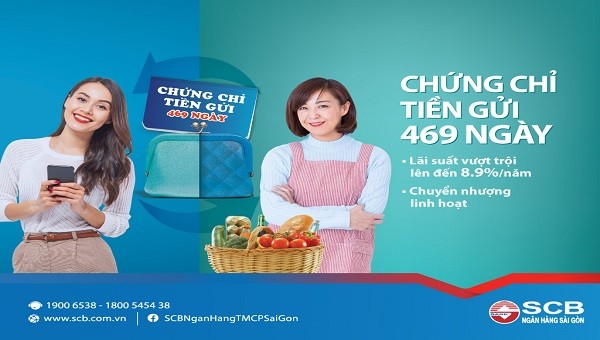 SCB phát hành chứng chỉ tiền gửi dài hạn 469 ngày