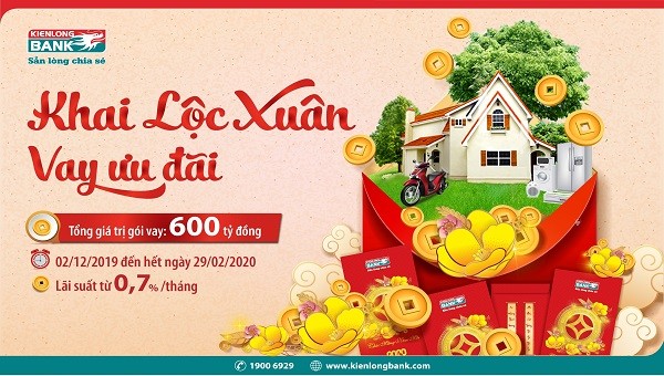 Kienlongbank triển khai gói tín dụng 600 tỷ VNĐ ưu đãi lãi suất 