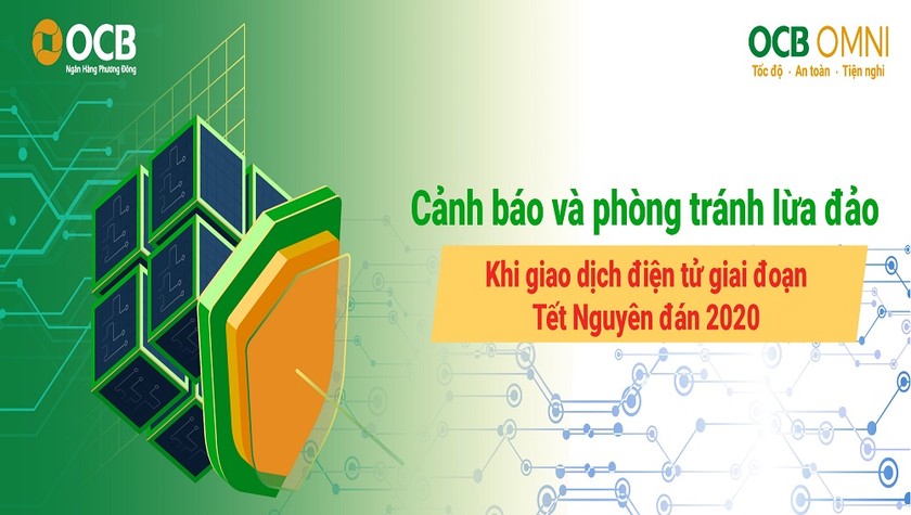 OCB lưu ý khách hàng phòng tránh lừa đảo khi giao dịch điện tử cận Tết Canh Tý