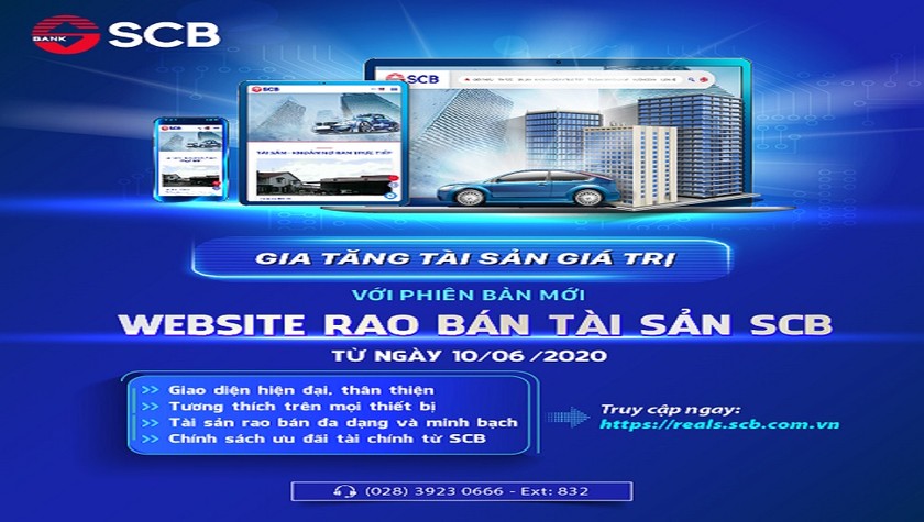 SCB ra mắt phiên bản mới của website rao bán tài sản 