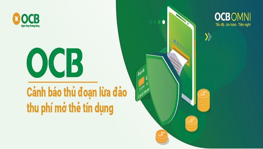 OCB cảnh báo thủ đoạn lừa đảo thu phí mở thẻ tín dụng