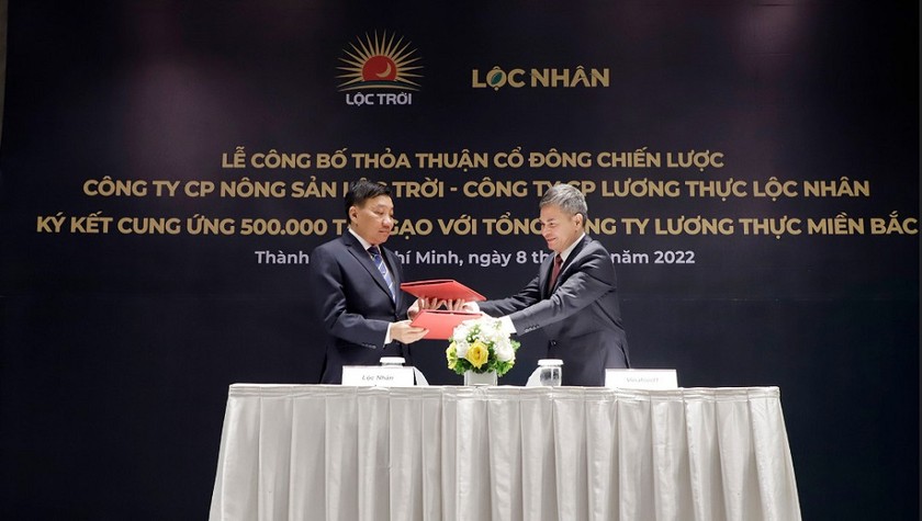 Lộc Trời và Lộc Nhân hợp tác ”đường dài” cung ứng 500.000 tấn gạo trong năm 2023 cho Vinafood 1