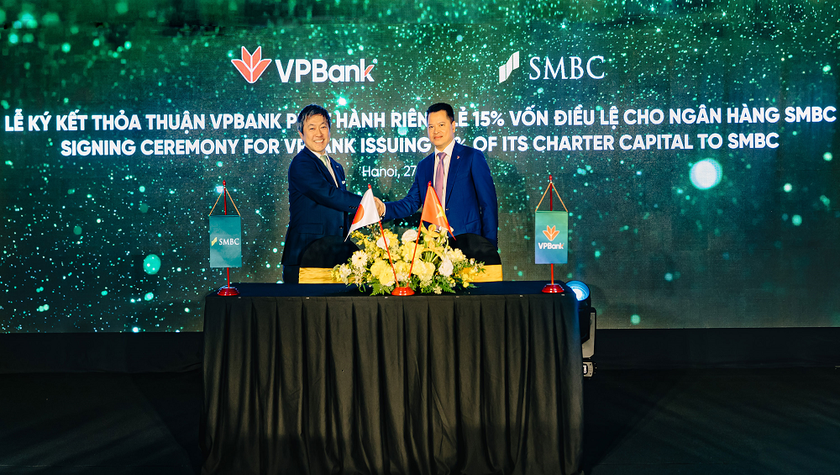 VPBank đạt thỏa thuận bán 15% vốn điều lệ cho Ngân hàng SMBC của Nhật Bản