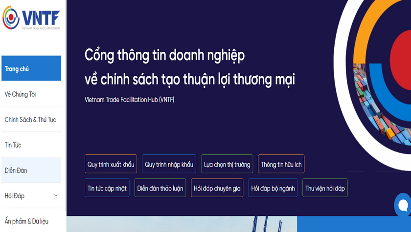 Công bố Cổng thông tin doanh nghiệp về chính sách tạo thuận lợi thương mại