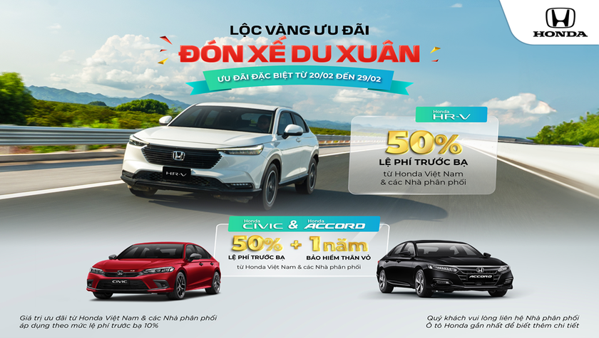 Chương trình khuyến mại của các dòng xe ô tô Honda trong tháng 2/2024