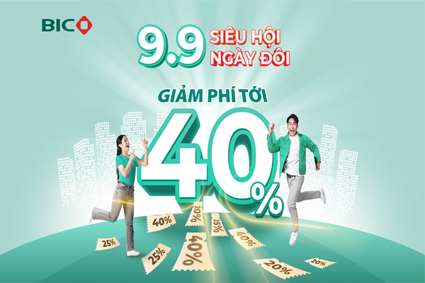 BIC ưu đãi tới 40% phí bảo hiểm trong siêu hội Ngày đôi 9/9