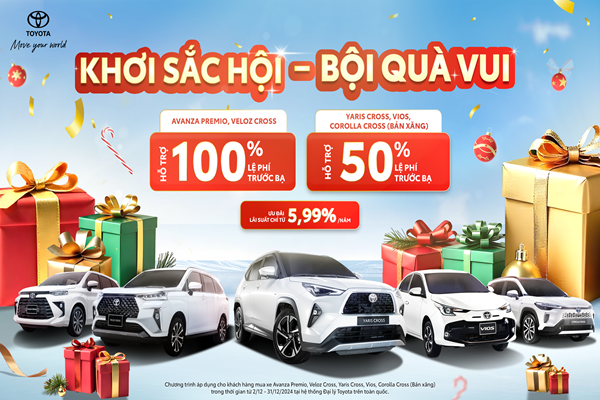 Toyota Việt Nam khuyến mại lớn trong tháng 12/2024