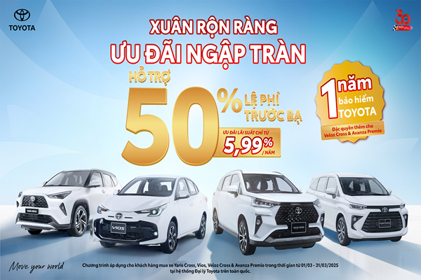 Toyota Việt Nam triển khai chương trình khuyến mại trong tháng 3/2025