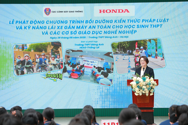 Bà Sayaka Arai - Tổng giám đốc HVN phát biểu tại sự kiện.