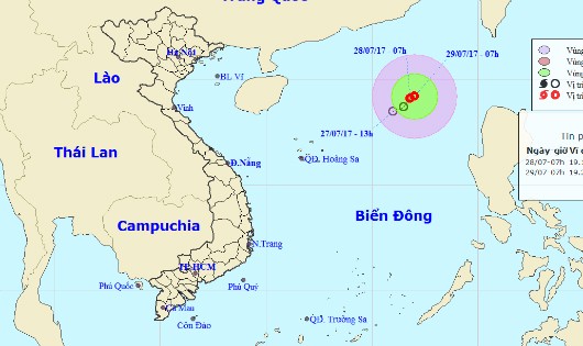 Biển Đông lại có áp thấp nhiệt đới