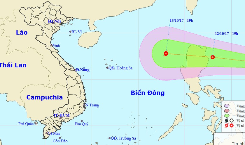 Lại thêm áp thấp nhiệt đới mạnh hướng vào Biển Đông