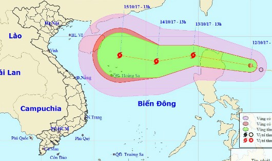 ATNĐ tăng cấp tiến sát biển Đông, hướng vào Bắc Trung bộ