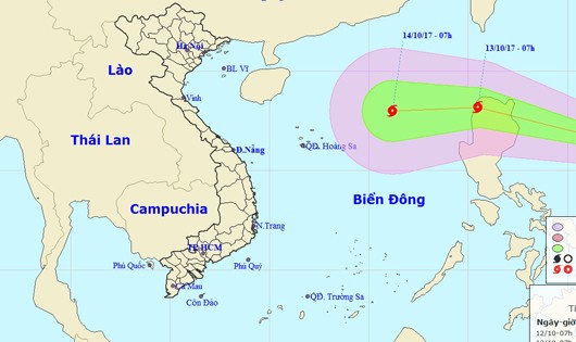 Áp thấp nhiệt đới mạnh đang hướng tâm vào miền Trung