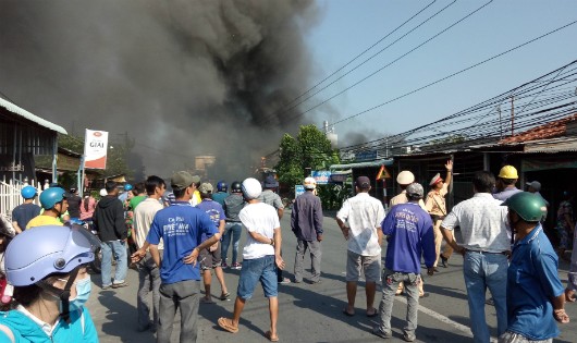 Hiện trường vụ cháy.