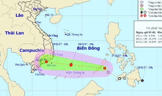 Lại thêm áp thấp nhiệt đới mạnh gần Biển Đông