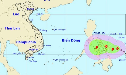 Bão giật cấp 10 tiến sát Biển Đông, diễn biến phức tạp