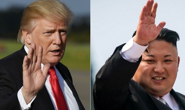 Tổng thống Mỹ Donald Trump (trái) và nhà lãnh đạo Triều Tiên Kim Jong-un. (Nguồn: AFP/TTXVN)